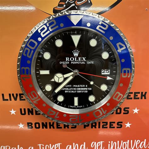 rolex replica wall clock|Rolex pepsi wall clock.